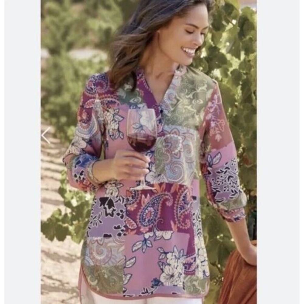 Soft Surroundings Multicolor Paisley Tunic